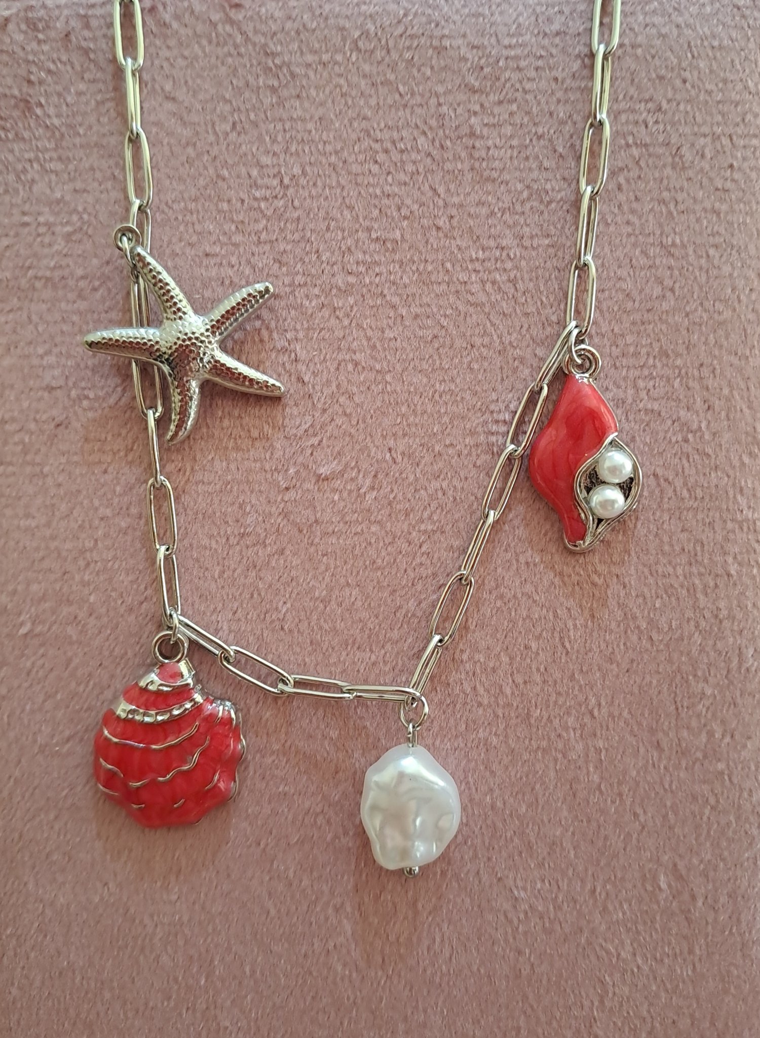 Abbraccio del mare- Rosso corallo